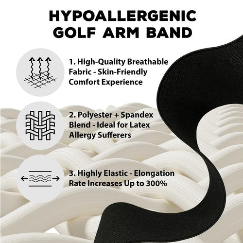 Josongslax Golf Swing Trainer Aid, Adjustable Elastic Swing Correcting Arm Band, Golf Practice Accessories to Fix Chicken Wing, Golf Training Equipment Gifts for Golfers, Beginners and Players