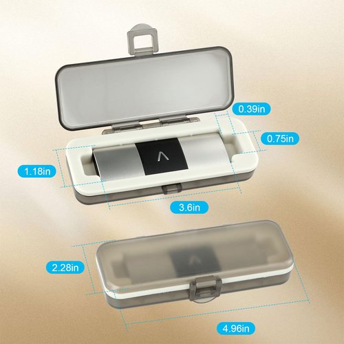 Hard Kardiamobile EKG Monitor Case Fit for KardiaMobile 6L/6L Max, Durable, Waterproof & Shockproof Kardia Mobile Heart Monitor Protector Quick Access (6L-Transparent Black)