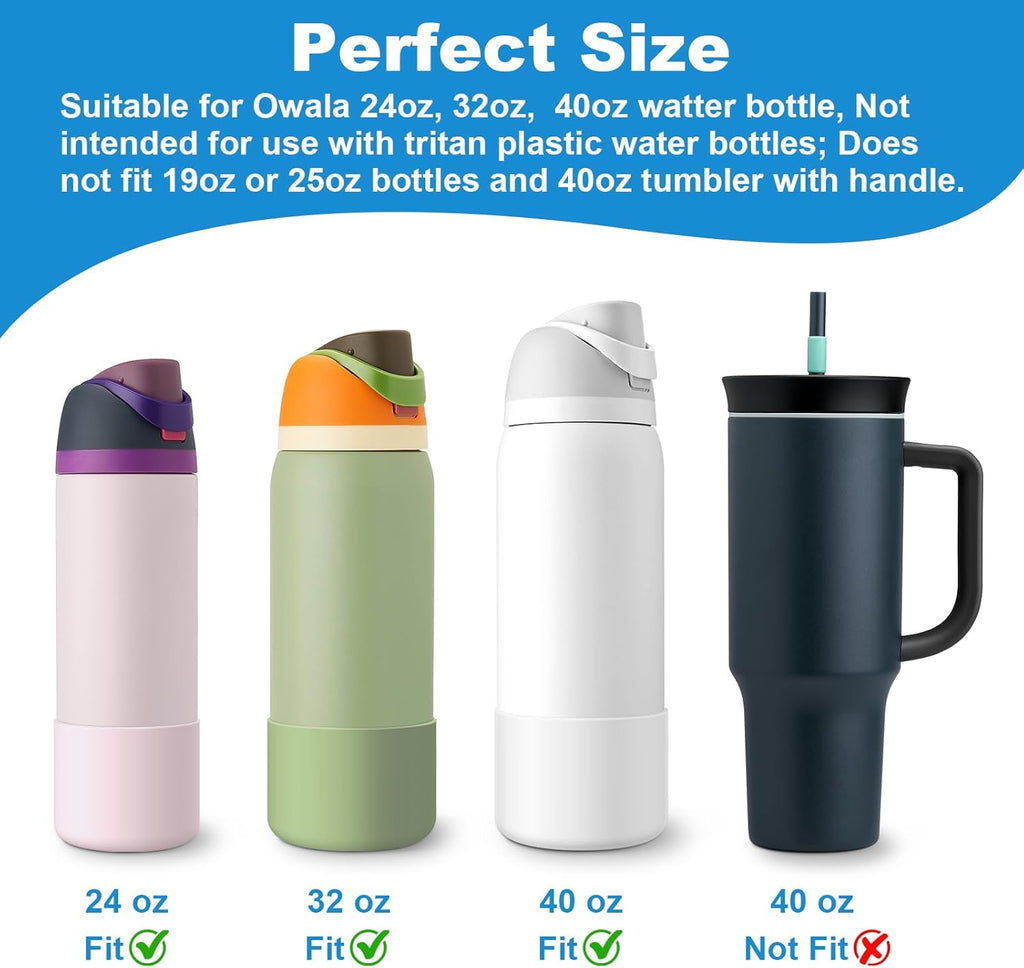 Yoelike Silicone Water Bottle Boot - Anti-Slip Protective Sleeve for Owala | 2 Colors, Dishwasher Safe, BPA Free