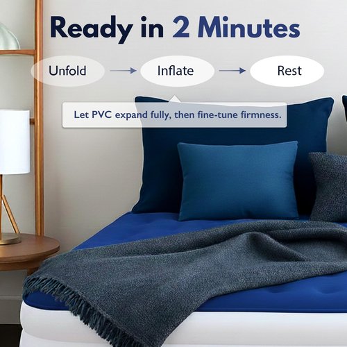 King Koil Luxury Full-Size Air Mattress - Built-In High-Speed Pump & Pillow Top | 20" Double High, Waterproof & Portable