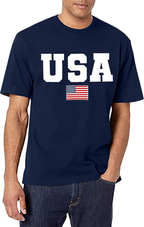 American Flag Shirt - Men's Patriotic T-Shirt for 4th of July | Casual Short Sleeve Tee