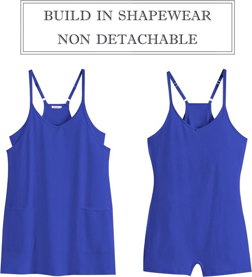 ANRABESS Women's Athletic Dress - Summer Tennis Mini Romper with Built-In Shorts for Active Travel