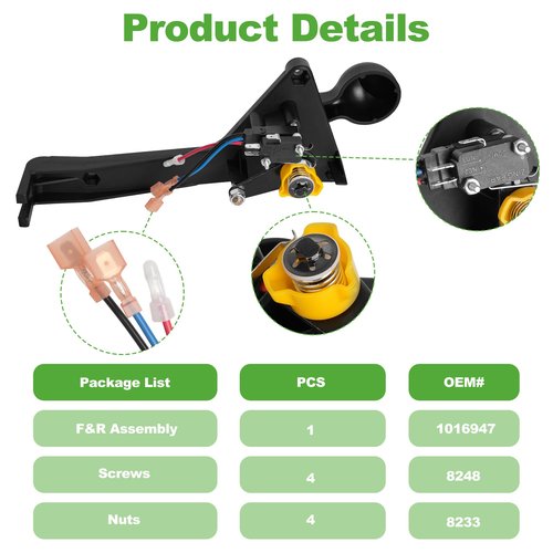 10L0L Forward and Reverse Shifter Assembly Kit for Club Car DS 1992-Up Gas Golf Cart, Replacement for Club Car Forward Reverse Switch OEM 1016947, 8248, 8233