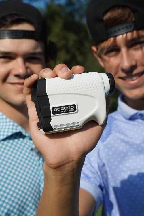 Gogogo Sport Vpro GS24 Golf & Hunting Laser Rangefinder, 7X Magnification, 1200 Yard Distance Measuring Range Finder with High-Precision Flag Pole Locking Vibration Function Slope Mode Continuous Scan