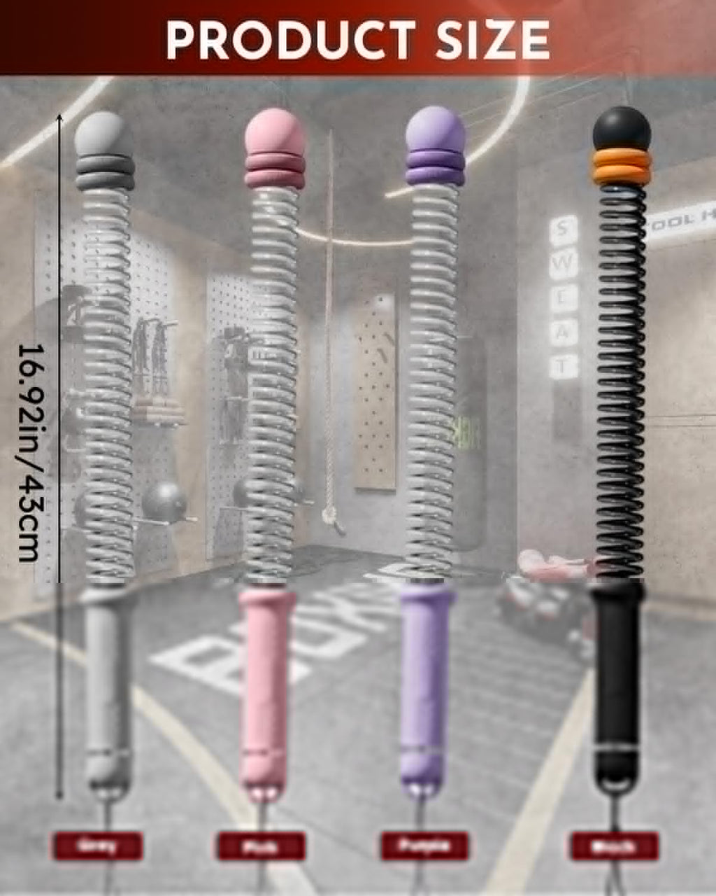 Ropeless Cordless Portable Battle Ropes for Home Gym,Adjustable Weight Z-Rope,Workout Equipment Weighted,Exercise Strength Training,No Endless Jump Rooes,Fitness Working Flex Springs Sticks(Gray)
