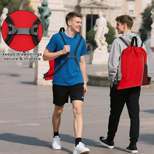 HOLYLUCK Drawstring Backpack - Versatile Gym Bag for Men & Women | Perfect for Beach & Sports