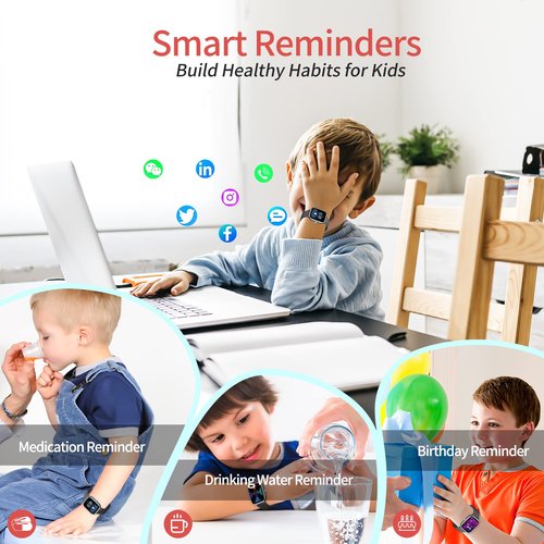 HENGTO Kids Fitness Tracker Watch, IP68 Waterproof Smart Watch with 19 Sport Modes, Pedometer, Heart Rate Monitor, 19 Sports Modes, Great Gift for Kids