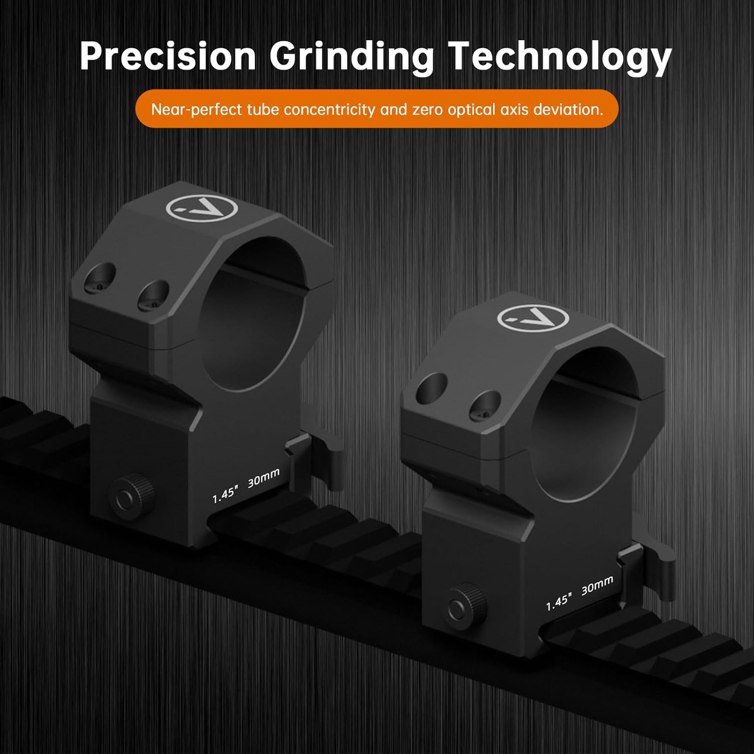 Scope Rings - Quick Detach Picatinny Mount | 1 Inch Aluminum Rifle Scope Rings, Multiple Heights