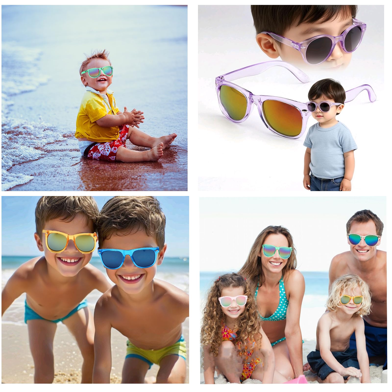 PoCotinu 36 Pack Sunglasses Bulk, UV400 Protection Neon Sunglasses for Boys & Girls - Adjustable Children Sun Glasses for Summer, Beach, Pool, Birthday Party Favors & Outdoor Activities (Great Gift!)
