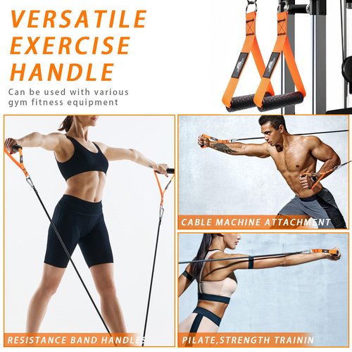 Lights Mountain Gym Handles & Wrist Cuffs Set – Heavy-Duty Cable Machine Attachments for Lateral Raises, Strength Training, Resistance Workouts & Pull Exercises, Padded Grip & Adjustable Straps