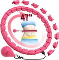 JKSHMYT Weighted Hula Hoop - 47 Inch Infinity Fitness Circle for Weight Loss | 24 Detachable Links, Ideal for Adults and Beginners