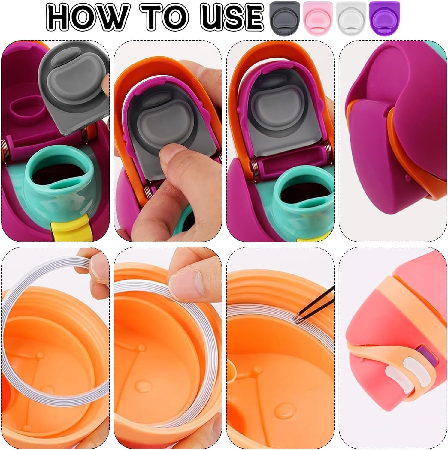 Owala | Replacement Lid Rubber Seal Stopper & O-Ring Gasket Set - Compatible with 16-40 oz Water Bottles