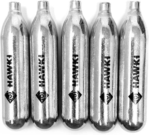 Hawki 12 Gram CO2 Cartridges - Perfect for Air Guns, BB Guns, Airsoft Pistols & Paintball Use