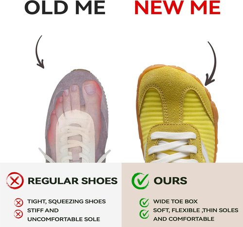 Barefoot Shoes | Minimalist Casual Sneakers for Women & Men | Wide Toe Box, Lightweight & Breathable