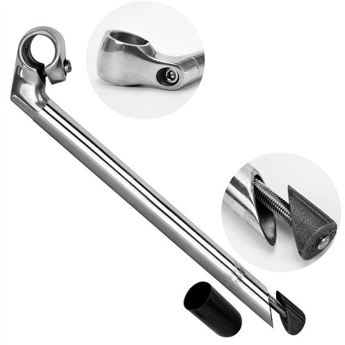 Bike Quill Stem 22.2mm x 300mm Clamp 25.4mm Aluminum Alloy and Steel Gooseneck Shape 1 Bolt Road Bicycle Handlebar Stem Y Clamp for Fixed Gear (300mm/11.8 Inch Length)