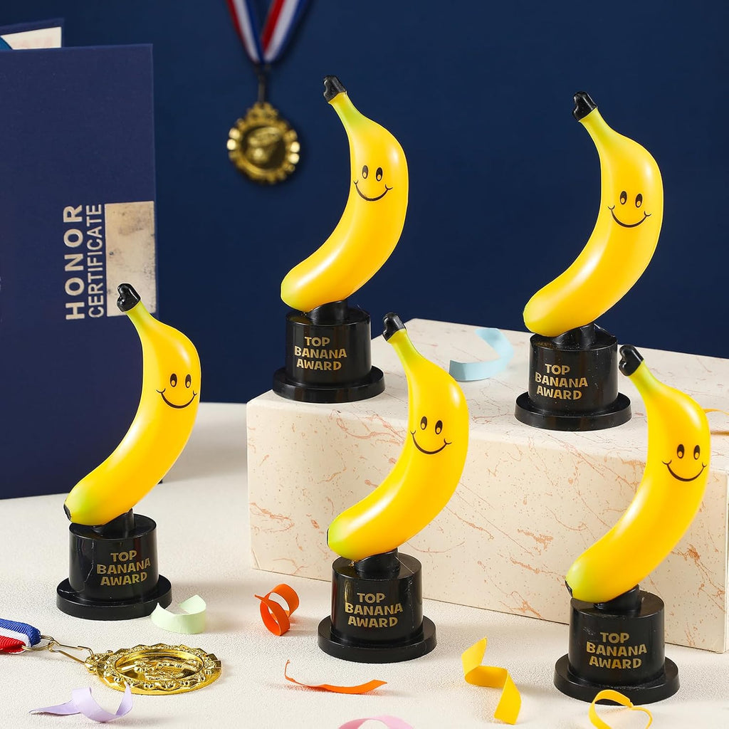 Tondiamo Small Trophy Celebrate The Top Award 6 Inch Tall Plastic MVP Funny Game Small Trophy and Awards for Employees Boss Custom Competition Gifts