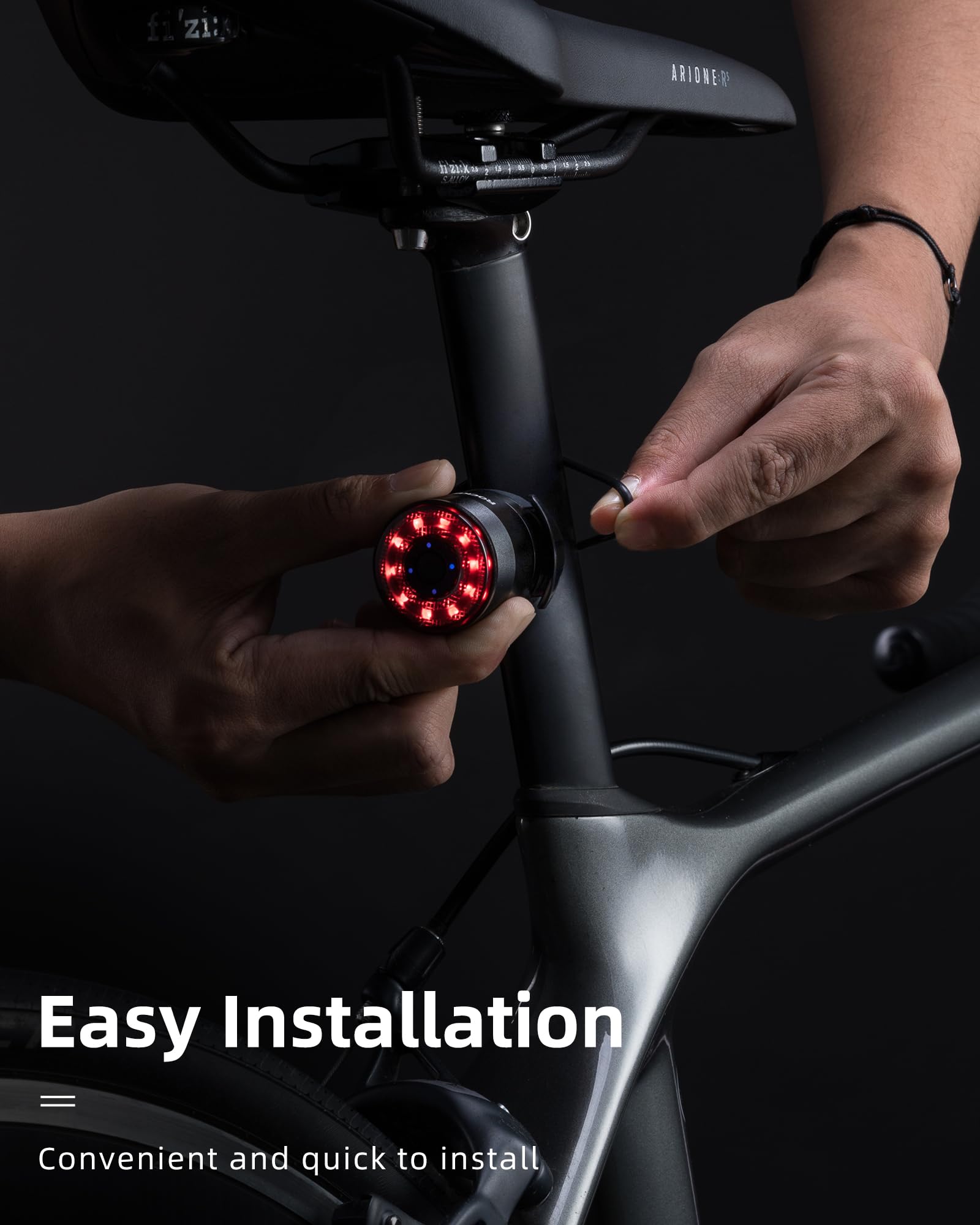 ROCKBROS Bike Tail Light, Rear Bike Light, 5 Modes, Type-C Rechargeable, 1oz Lightweight, IPX5, Aluminum Alloy Bike Taillight for Night Riding