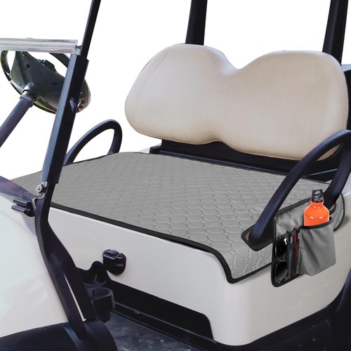 PGmoon Golf Cart Seat Covers, Golf Cart Seat Towel Blanket with 4 Side Pockets & Non-Slip Bottom Fits for EZGO, Club Car, Yamaha and More 2 Person Seats Golf Carts