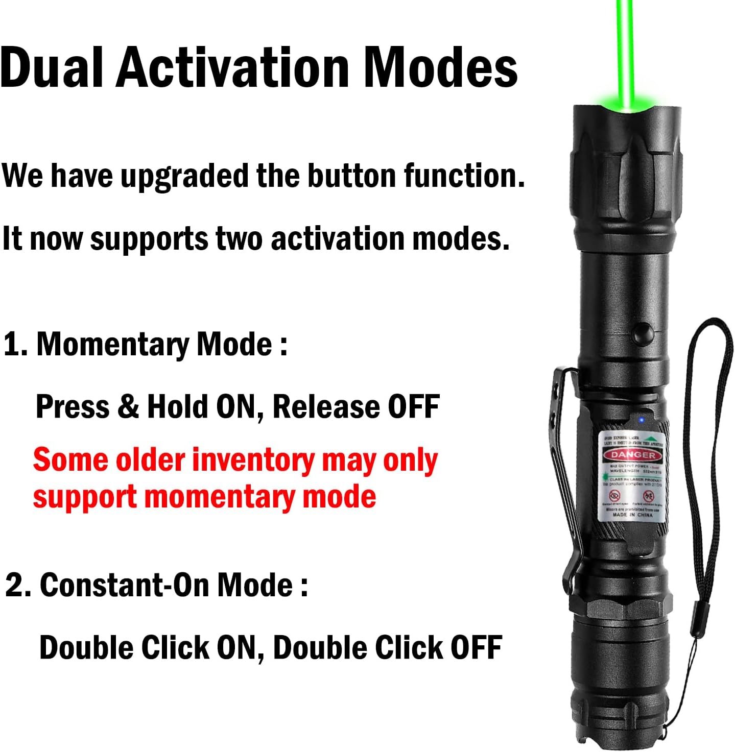 Skiennix Rechargeable Green Laser Pointer - High Power Long-Distance Beam for Presentations & Outdoors
