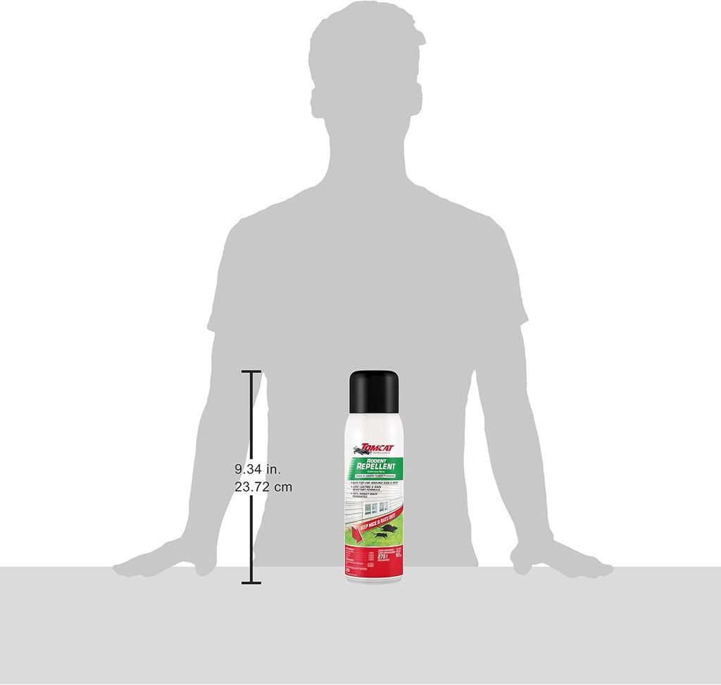 Tomcat Rodent Repellent Spray - No-Stink Indoor & Outdoor Mouse & Rat Deterrent | 14 oz Cinnamon, Peppermint & Garlic Formula