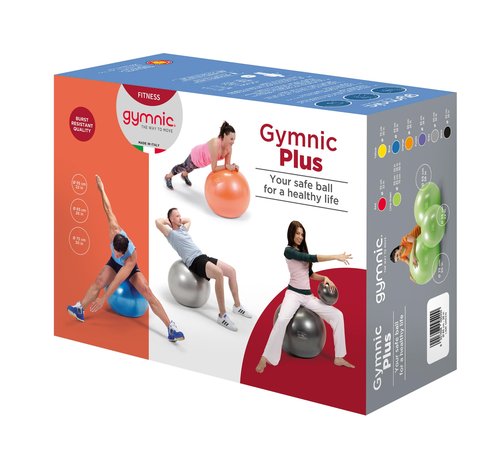 GYMNIC Plus Burst-Resistant Exercise Ball, Black (65 cm)