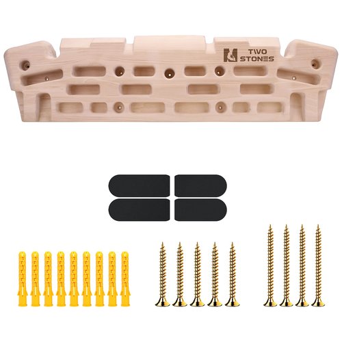 Wooden Hangboard Rock Climbing Pull Up Bar Designed Training For Climbing, Wooden Fingerboard Climbing Training Board for Building Core Strength and Endurance (CJ-HB2006)
