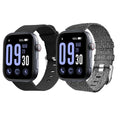 GTX13, GTX12 Smart Watches Band, Lamshaw 22mm Breathable Nylon Woven Fabric Replacement Accessory Strap Compatible for Fitpolo GTX12, ENOMIR GTX12, Tensky GTX12, uaue T60, QXQ T60, QCOQ T60 Smart Watches (22mm size band, 2 Pack-Black+Gray)
