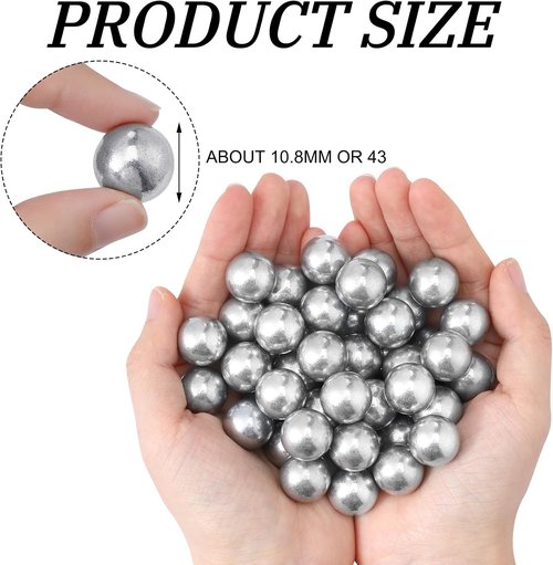 Gisafai 150 Pcs Aluminum Paintball Ammo - Powerful Non-Lethal Training | 43 Caliber