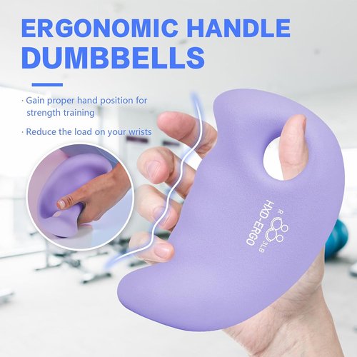 HXD-ERGO Ergonomic Dumbbell Weights Set - Perfect Hand Weights for Women | Ideal for Pilates, Yoga, and Strength Training