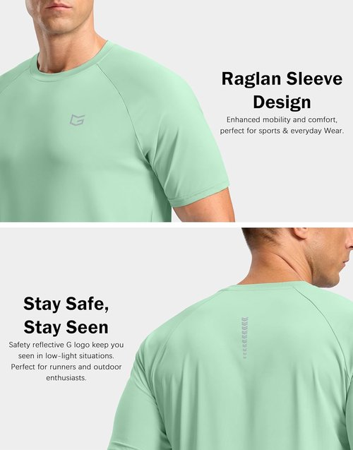 G Gradual Men's Athletic Workout T-Shirts - Moisture-Wicking Cooling Short Sleeve Performance Tee for Gym & Tennis