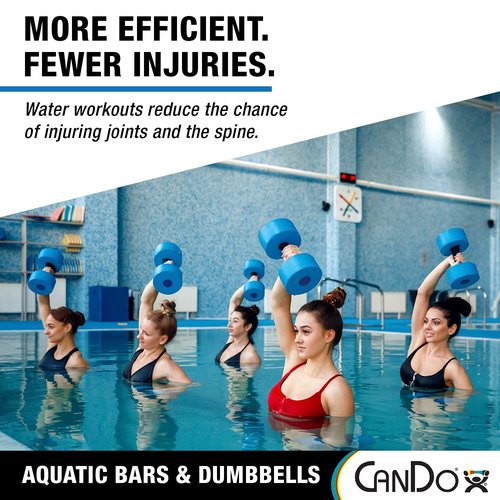 CanDo 20-4021B Aquatic Swim Bar and Dumbbell for Hydrotherapy, Swimming, Water Aerobics and Rehab