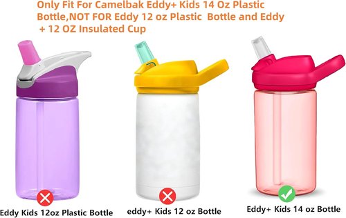 CamelBak Eddy+ Straw Replacement Set - 4 BPA-Free Straws & Cleaning Brush for 14 oz Kids Water Bottle