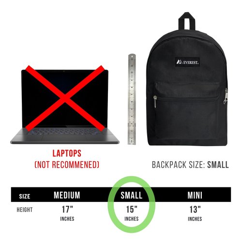 Everest Basic Backpack, Hot Pink, One Size