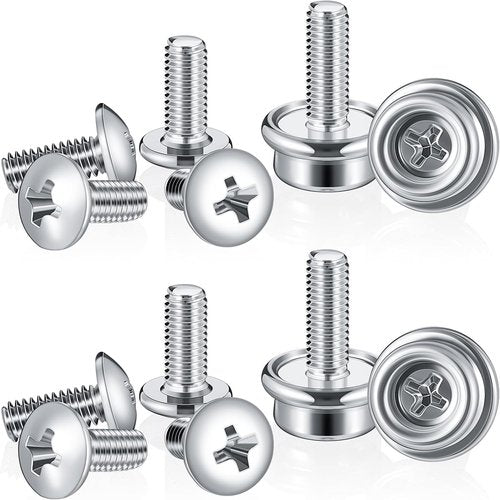 Blulu 12 Pcs Stainless Steel Helmet Screw Kit - Durable Visor Screws for Football & Hockey | 10mm & 12mm Sizes