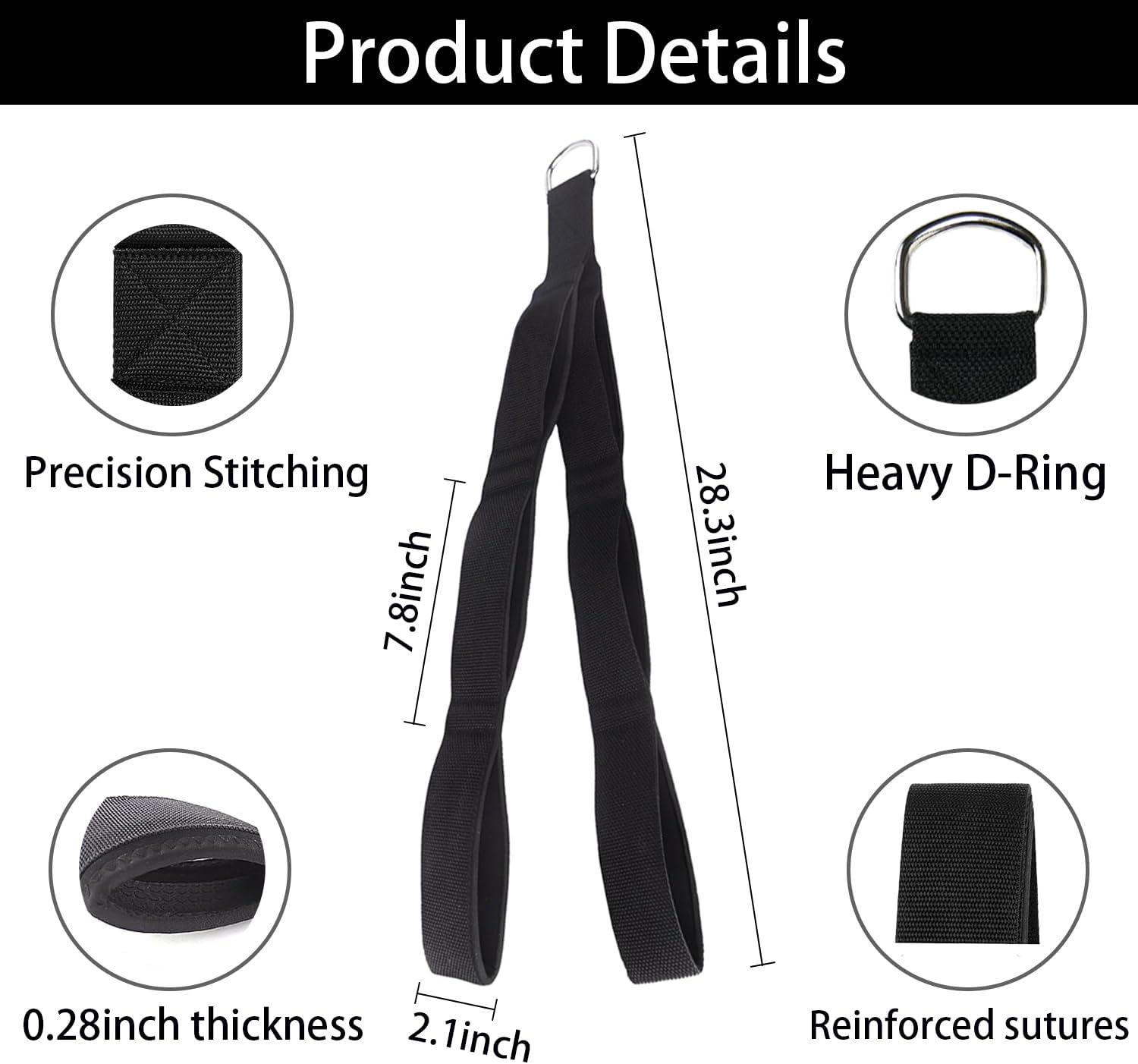 Tricep Rope | Tricep Pull Down Attachment with Carry Bag for Strength Training & Facepulls