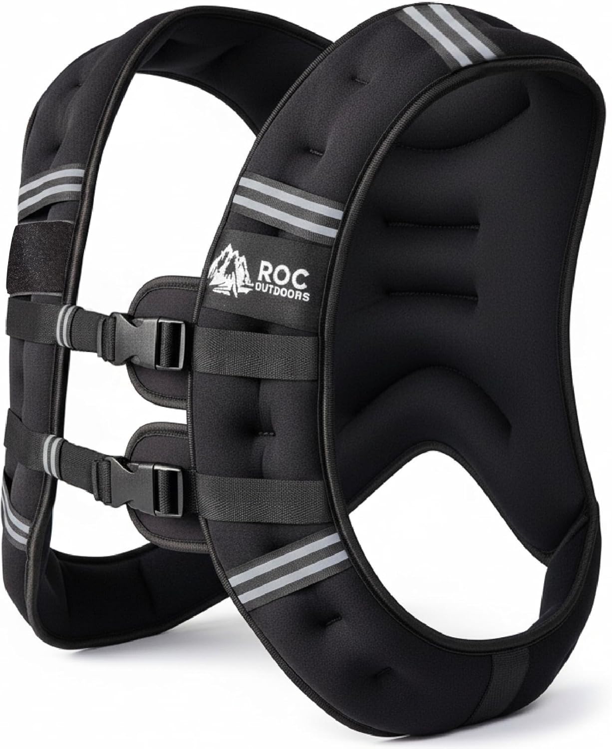Roc Outdoors Weighted Vest - Rub-Free Technology for Men & Women | 5lb to 30lb Options for Fitness & Weight Training