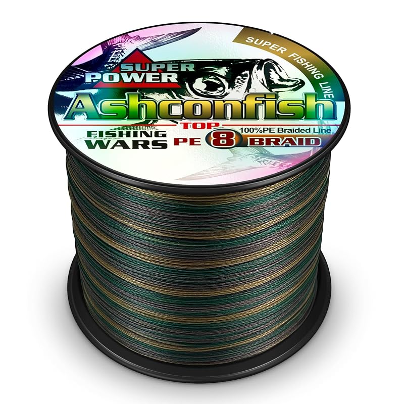 Ashconfish 8-Strand Braided Fishing Line 1000M (328Yd) Abrasion-Resistant Zero Stretch
