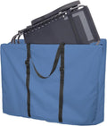 Folding Chair Storage Bag - Waterproof 600D Carry Bag with Double Zippers | Portable for Zero Gravity & Beach Chairs, 43” L x 11” W x 29” H (Blue)
