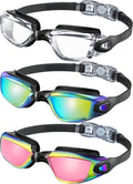 NSSIW Kids Swimming Goggles - Anti-Fog, Leak-Proof Design | 3-Pack for Ages 4-16, Boys & Girls