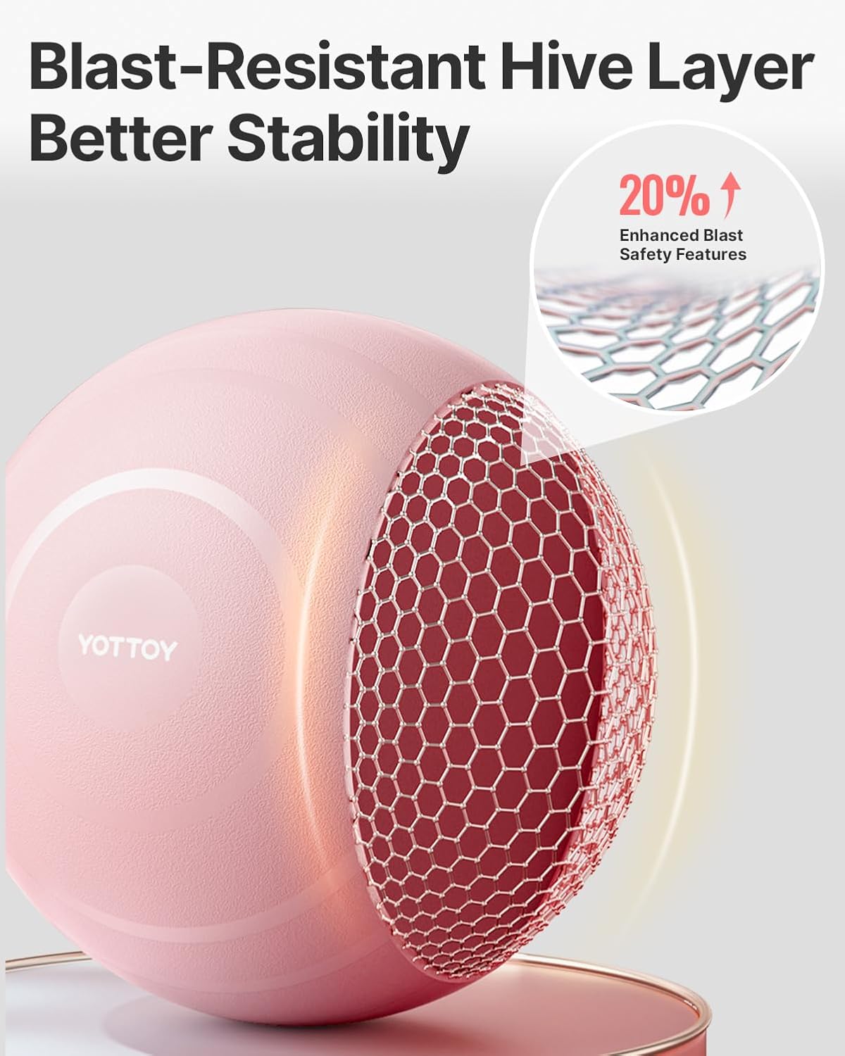 YOTTOY Anti-Burst Exercise Ball - Extra Thick Yoga & Fitness Ball for Pregnancy & Physical Therapy