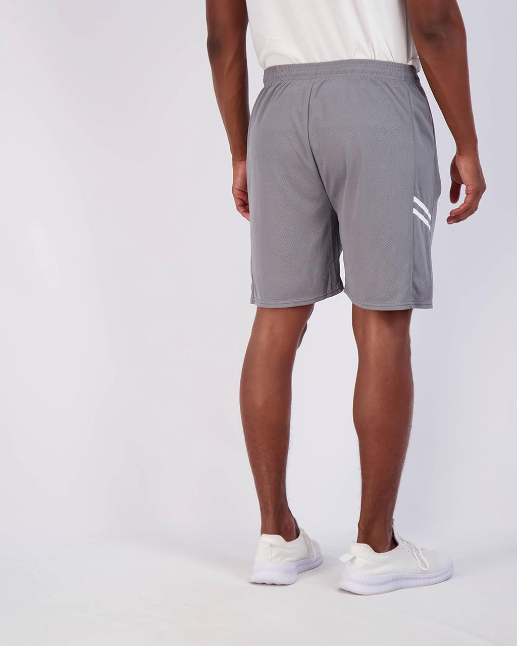 Real Essentials Men's Mesh 7" Athletic Zipper Shorts - Comfortable Workout & Gym Wear | Big & Tall Available
