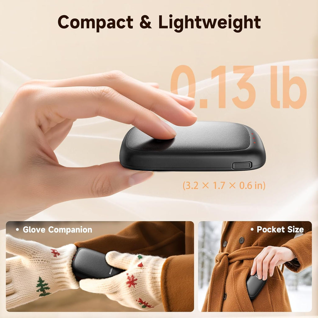 Skiennix Electric Hand Warmers - Rechargeable 2-Pack Magnetic Pocket Heaters | Portable Winter Essentials for Men & Women
