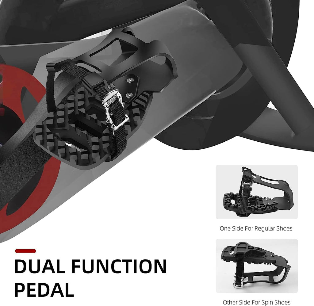 Bike Bicycle Toe Clips Cage ONLY - Compatible with Peloton Bike & Bike+ Pedals Adapters - Convert Look Delta Pedals to Dual Function Pedals - Ride with Sneakers
