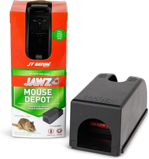 JT Eaton Jawz Mouse Traps - Covered Design for Effective Rodent Control | Durable & Reliable