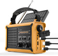 Skiennix Hand Crank Emergency Radio - Solar Powered with 12000mAh Power Bank & NOAA Alerts | LED Flashlight & Reading Lamp for Survival