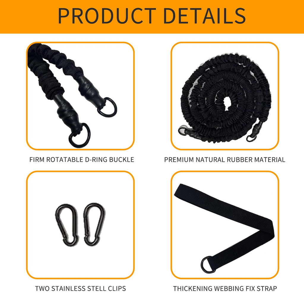 Ycendelion Swim Training Equipment, Pool Tether Aquatic Belt Exercise Resistance Band for Men and Women Improve Strength Power Agility