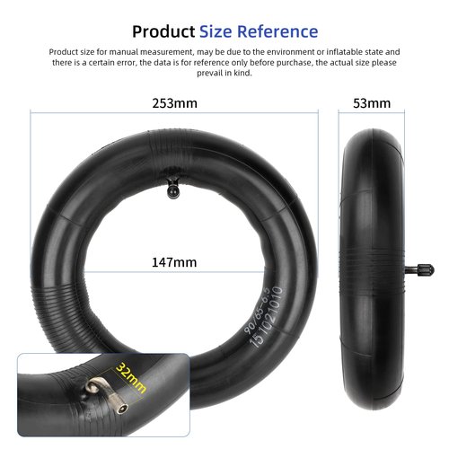 ulip (2 Pack) 90/65-6.5 Replacement Inner Tubes with 90 Degree for Dualtron Thunder Speedual Plus Zero 11X and Other 11 Inch electric scooter 110/90-6.5 110/50-6.5