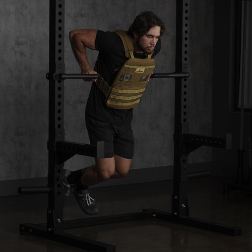 Amstaff Tactical Weighted Vest - Adjustable Weight Vests for Men & Women - Versatile Wearable Weighted Vest for WODs, Workout, Strength and Endurance Training, Running, (Single Vest)