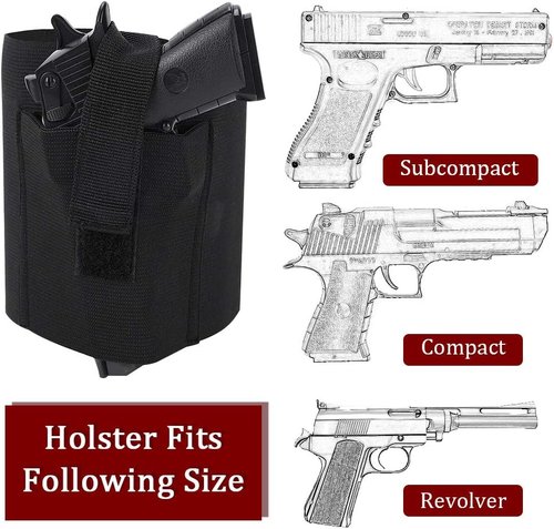 Accmor Ankle Holster - Elastic Concealed Carry Leg Holster with Magazine Pocket for Men & Women