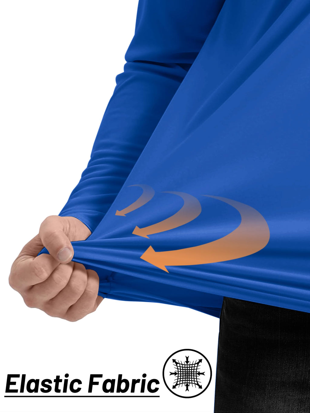 TACVASEN Men's Athletic Hiking Shirts Long Sleeve 1/4 Zip Pullover Tops UV Sun Protection Shirts for Summer Activewear Long Sleeve Dry Fit Men Blue M